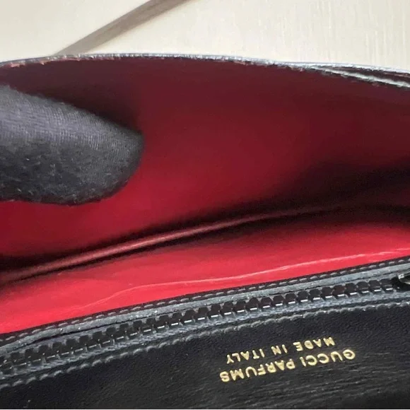 Authentic Vintage Sherry Black Nano Clutch Gucci Crossbody Purse Wallet Bag - Picture 12 of 16